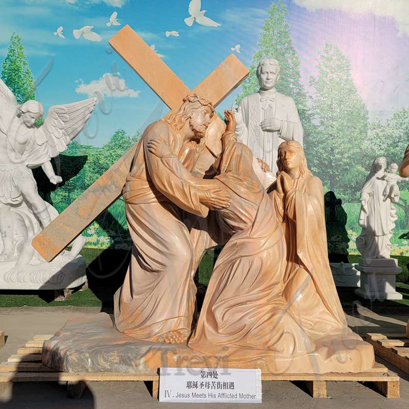 Fourth Station: Jesus Meets His Afflicted, Mother.