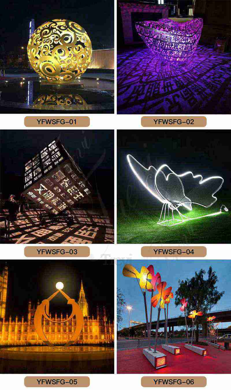 Metal light sculpture - Trevi Sculpture (1)
