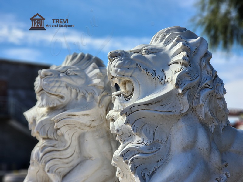 lion statue for home entrance-01-Trevi Sculpture