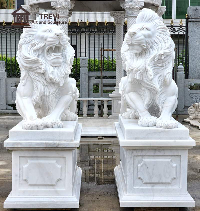 lion statue for home entrance-02-Trevi Sculpture