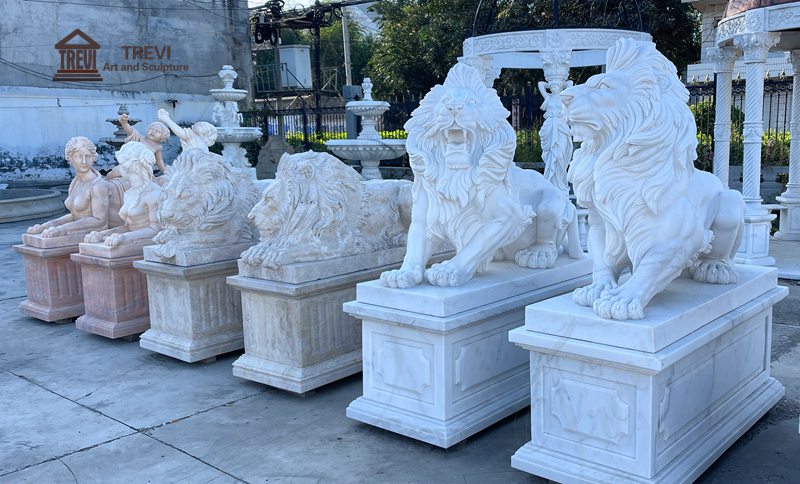 marble lion sculpture-01-Trevi Sculpture