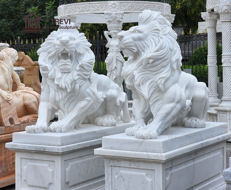 marble lion sculpture-02-Trevi Sculpture