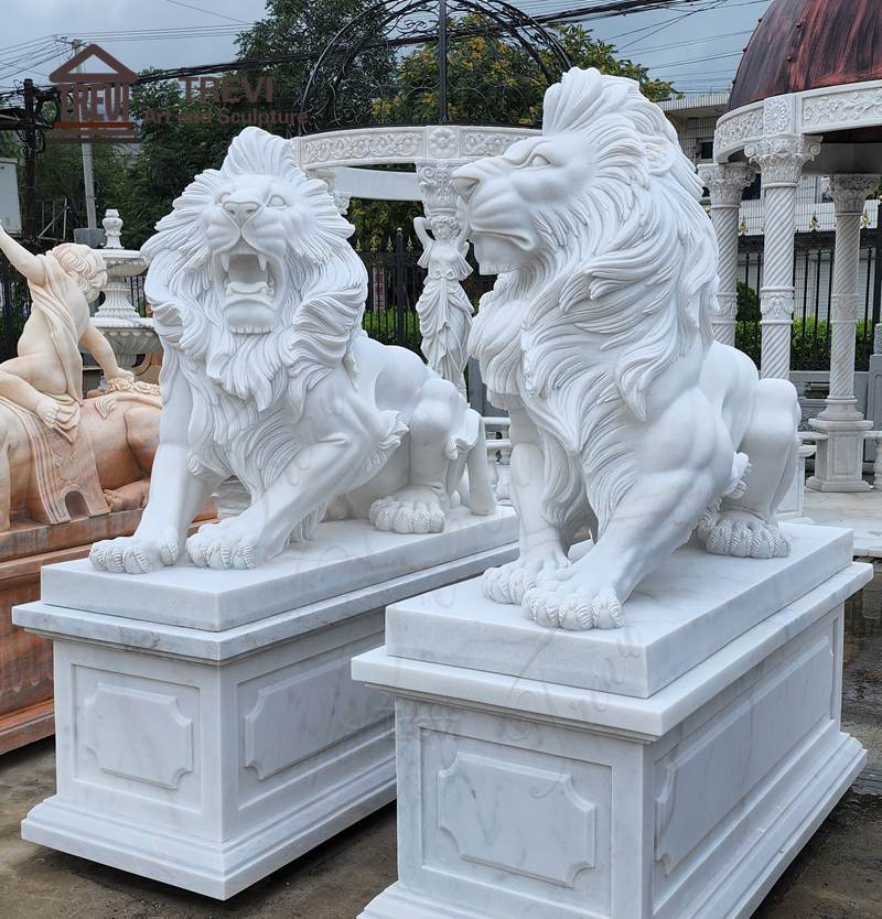 marble lion sculpture-03-Trevi Sculpture