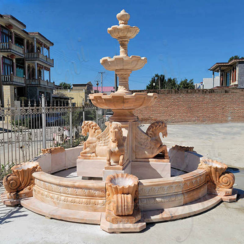 outdoor marble fountain -Trevi sculpture (1)