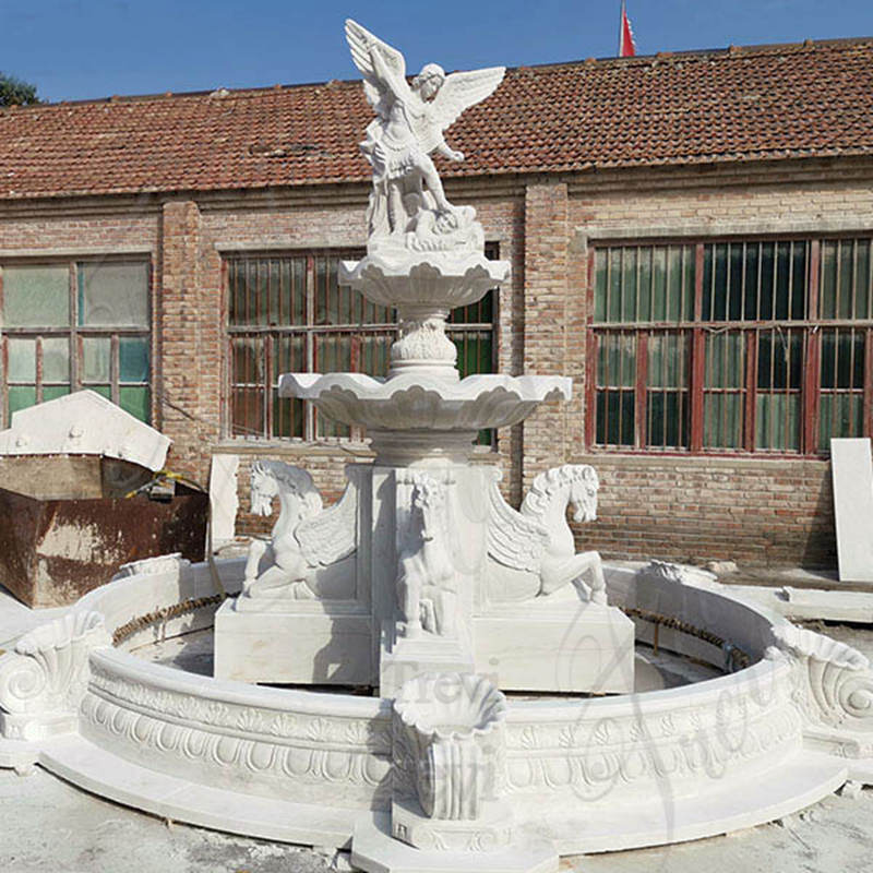 outdoor marble fountain -Trevi sculpture (2)