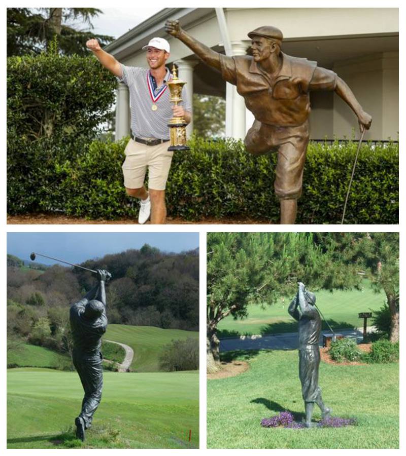 vintage golfer statue