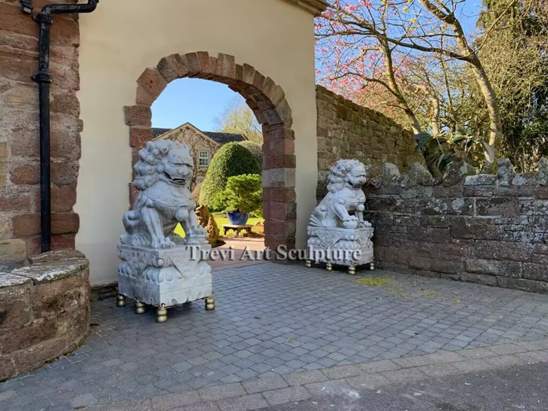 Outdoor marble stone chinese lion statues feedback