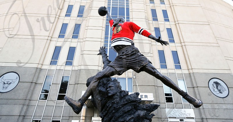 Location of the Michael Jordan Statue: