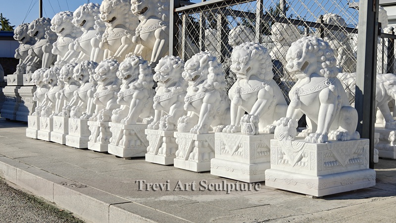marble stone chinese lion statues