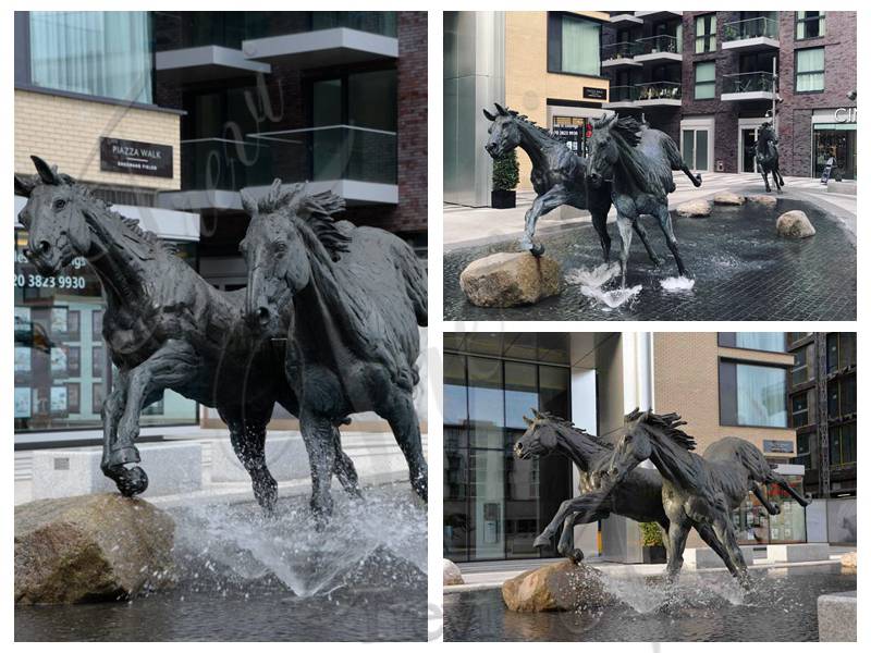 bronze horse fountain-Trevi Sculpture
