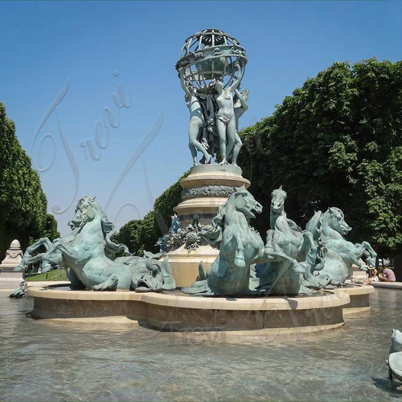 Bronze Horse Fountain Details: