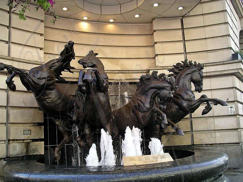 Bronze Horse Fountain Details: