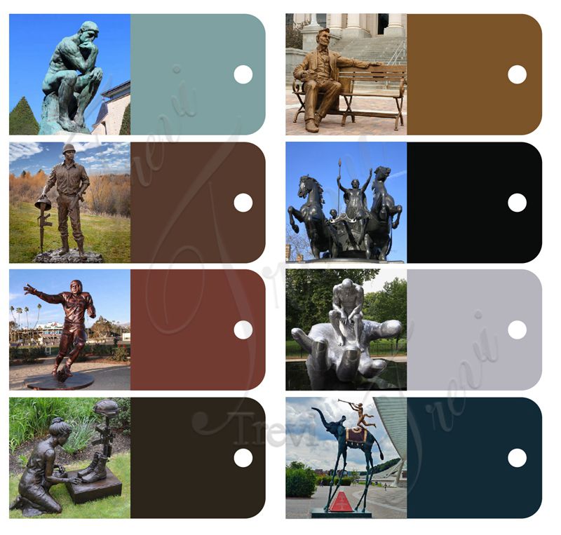 3.2.different color choices for bronze statues-Trevi Sculpture
