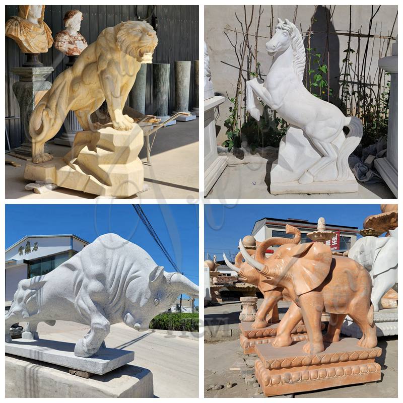 4.1.marble animal statues-Trevi Sculpture