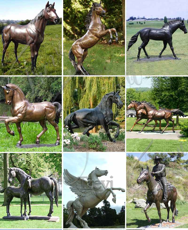 different bronze horse sculptures for sale-Trevi Sculpture