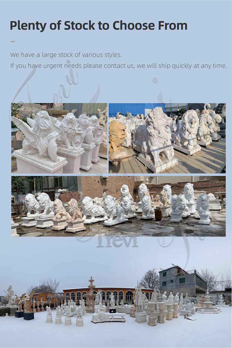 3.1.different marble lion statues for sale-Trevi Sculpture