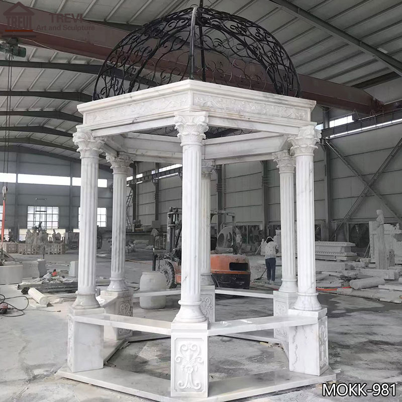 Hand-Carved-White-Marble-Gazebo