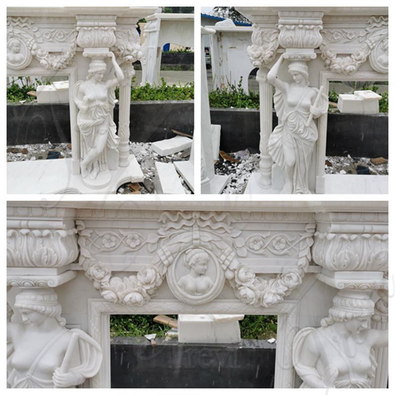 carvigs show of marble fireplace-Trevi Sculpture