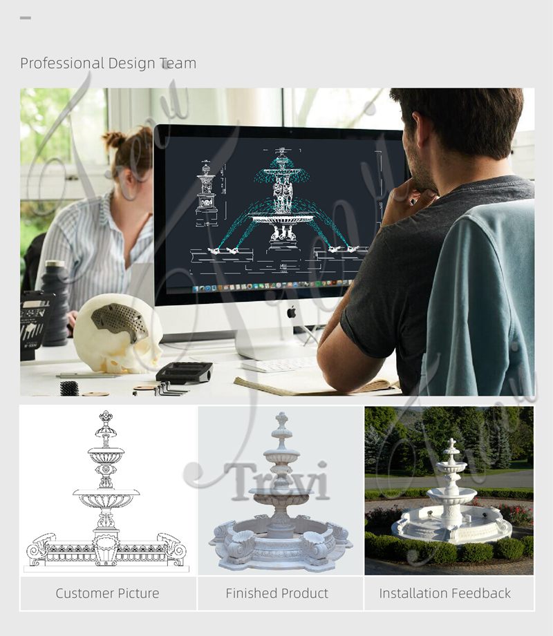 design of the outdoor marble fountain-Trevi Sculpture