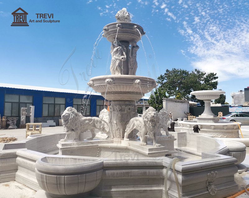 outdoor lion fountain-Trevi Statue