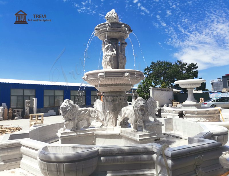 outdoor lion fountain-Trevi Statue-01