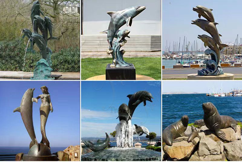 Dolphin sculpture-Trevi Sculpture