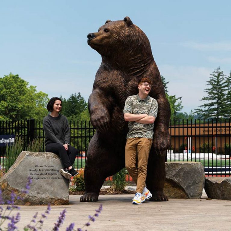 Large Outdoor Bronze Bear Sculpture Park Decor BOK1-007