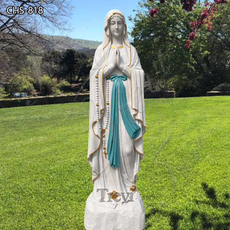 Marble Our Lady of Lourdes Statue Outdoor and Church for Sale CHS-818