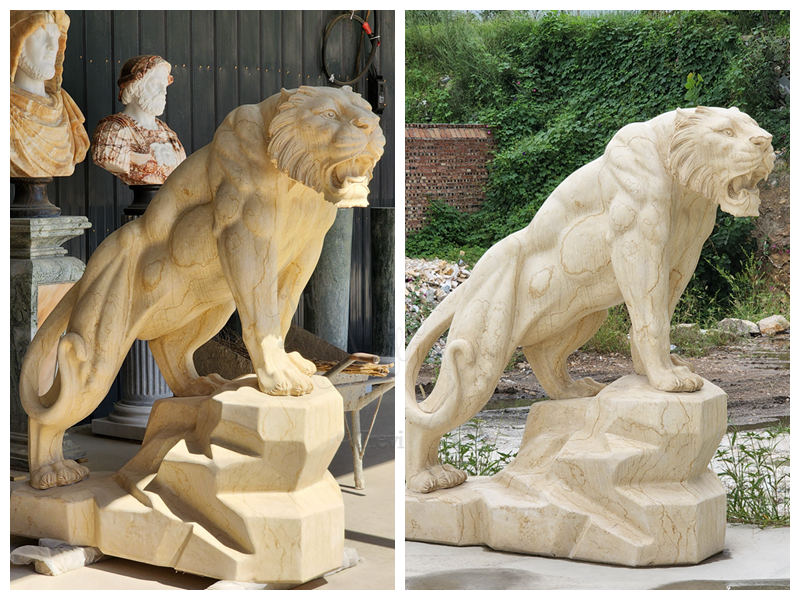 Marble tiger sculpture-Trevi Sculpture