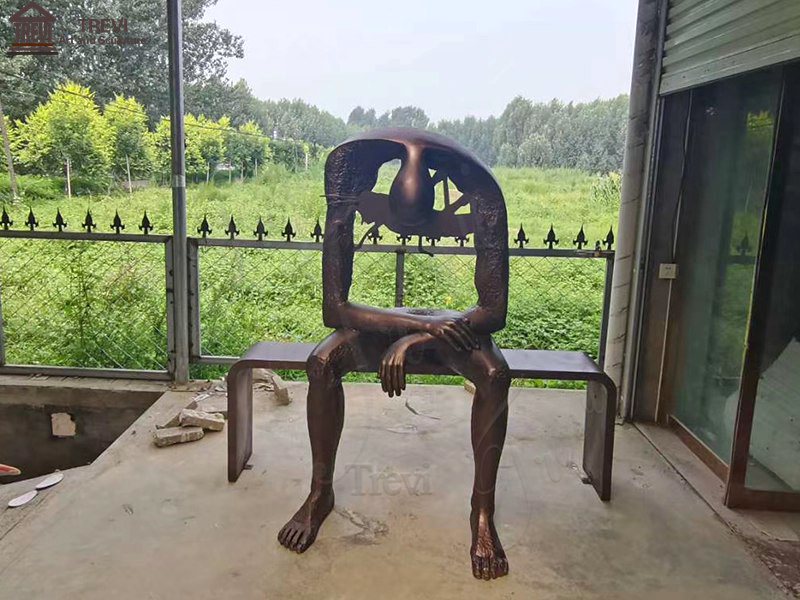 Modern Bronze Melancholy Statue Replica Trevi Statue