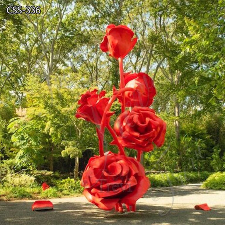 Outdoor Large Flower Sculpture Stainless Steel Decor Supplier CSS-336