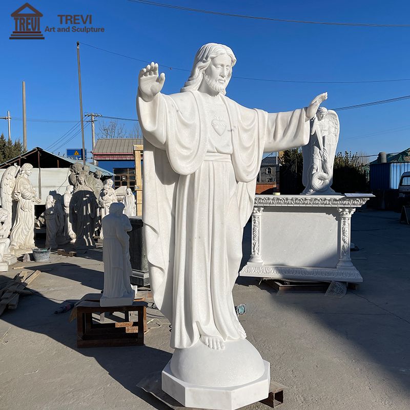 jesus christ marble statue