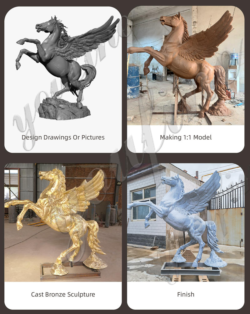 large bronze horse statue -Trevi Statue
