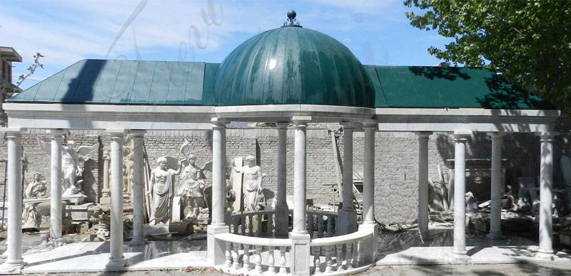 marble column gazebo - Trevi statue