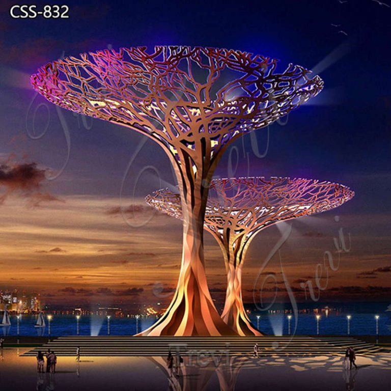 metal tree sculpture-Trevi Sculpture