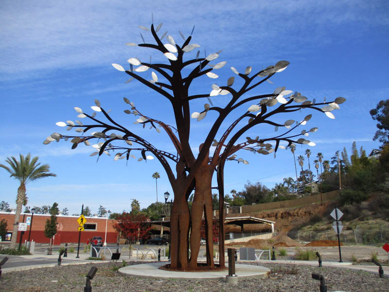 Corten Steel Tree Sculpture-Trevi Sculpture-03
