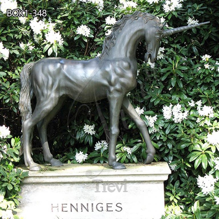 Fine Cast Large Bronze Unicorn Sculpture for Outdoor BOK1-348