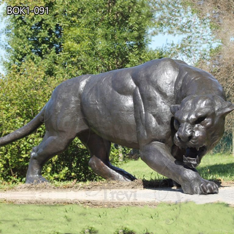 Life Size Bronze Jaguar Sculpture for School BOK1-091