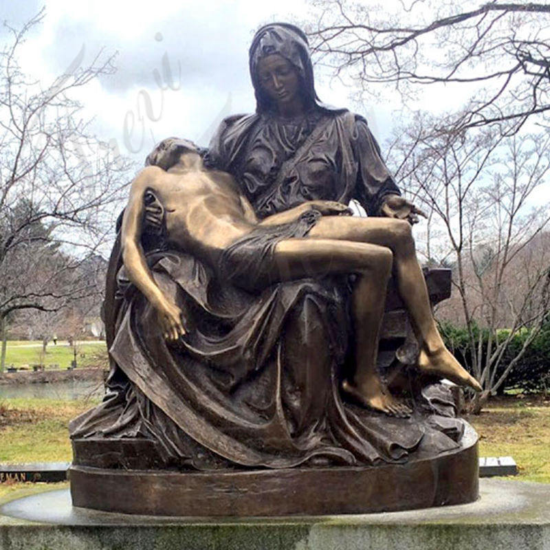 Outdoor bronze religious garden statues of michelangelo sculpture pieta famous replica