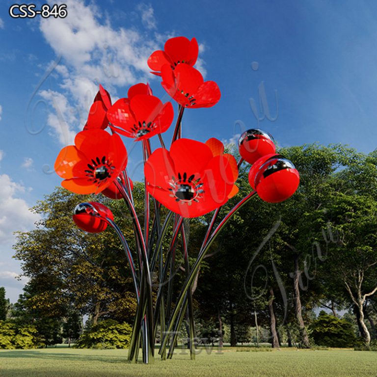 Public Art Large Metal Flower Sculpture Manufacturer CSS-846