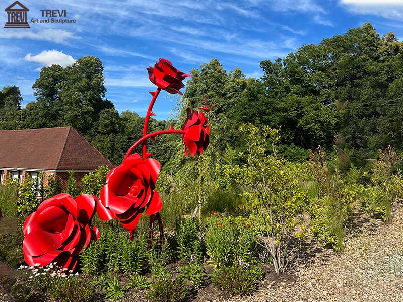 metal flower sculpture