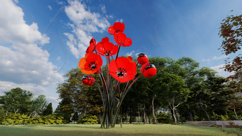 outdoor metal flower sculptures - Trevi Statue