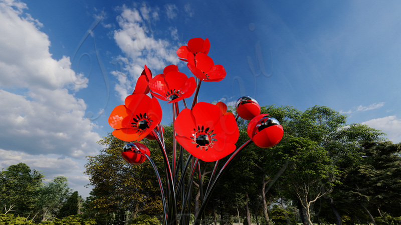 outdoor metal flower sculptures - Trevi Statue