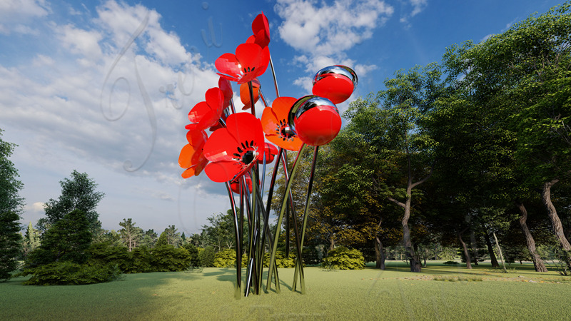 outdoor metal flower sculptures - Trevi Statue