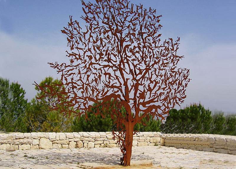 stainless steel tree sculpture-Trevi Statue