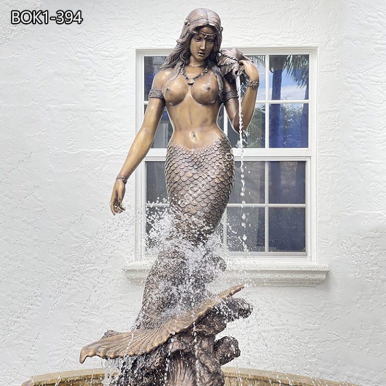 Large Bronze Mermaid Statue Fountain for Pool BOK1-394