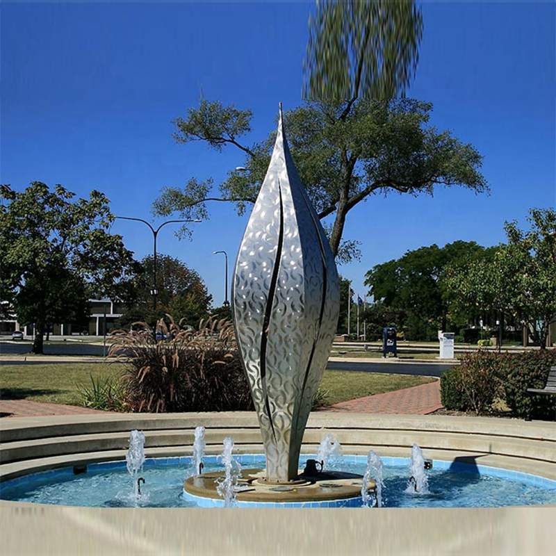 Public-Art-Modern-Stainless-Steel-Outdoor-Fountain-Sculpture-for-Hotel
