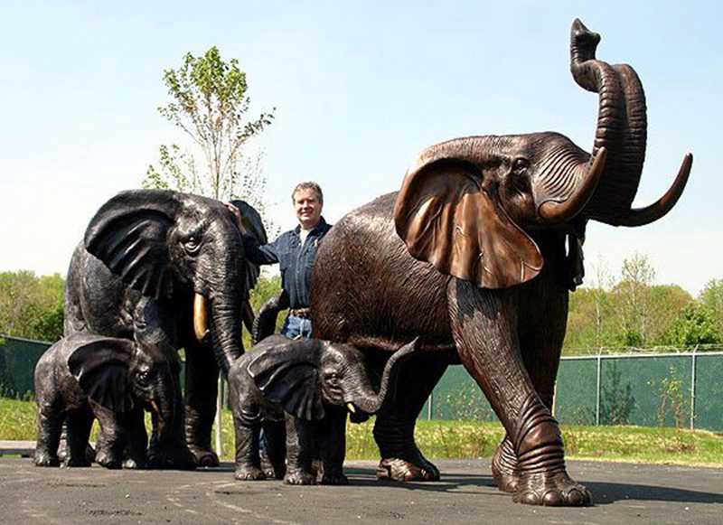 bronze elephant sculpture-Trevi Sculpture-01
