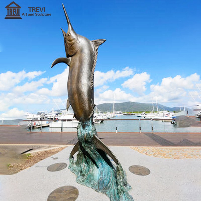 bronze marlin sculpture