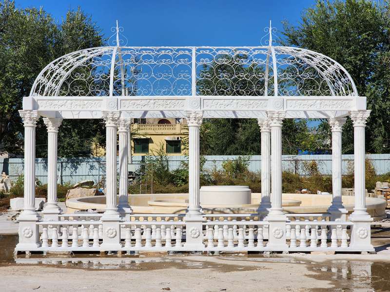 marble gazebos for sale-03-Trevi Sculpture